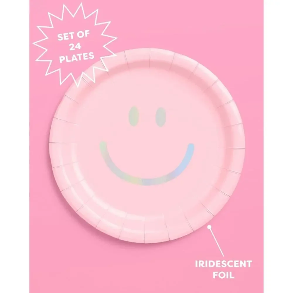 Fetti Smiley Paper Plates - 24 pk, 9